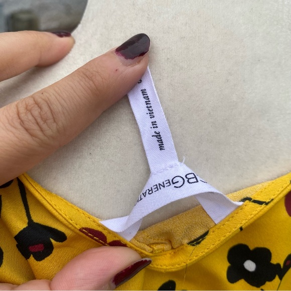 BCBGeneration Yellow Floral Ditzy Spring Bolero Skater Dress - Picture 8 of 8